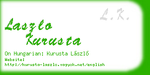 laszlo kurusta business card