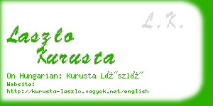 laszlo kurusta business card